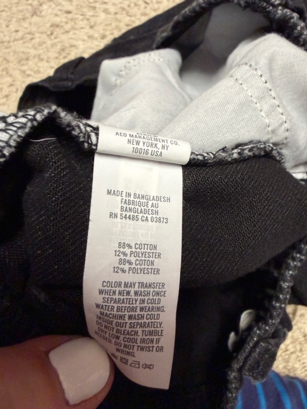 aerie Black Distressed High-Rise Denim Shorts - Picture 6 of 8